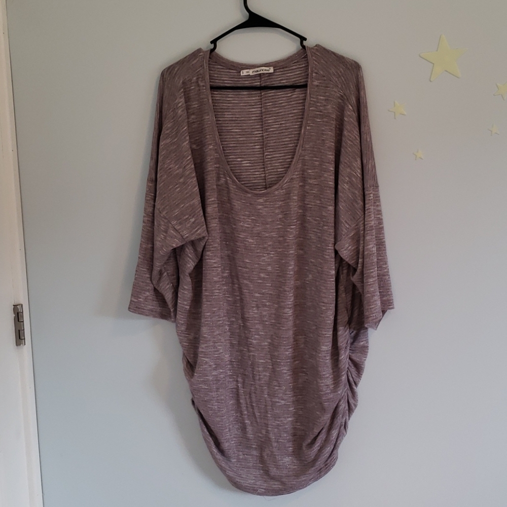 Maurices rouched side long sleeve shirt